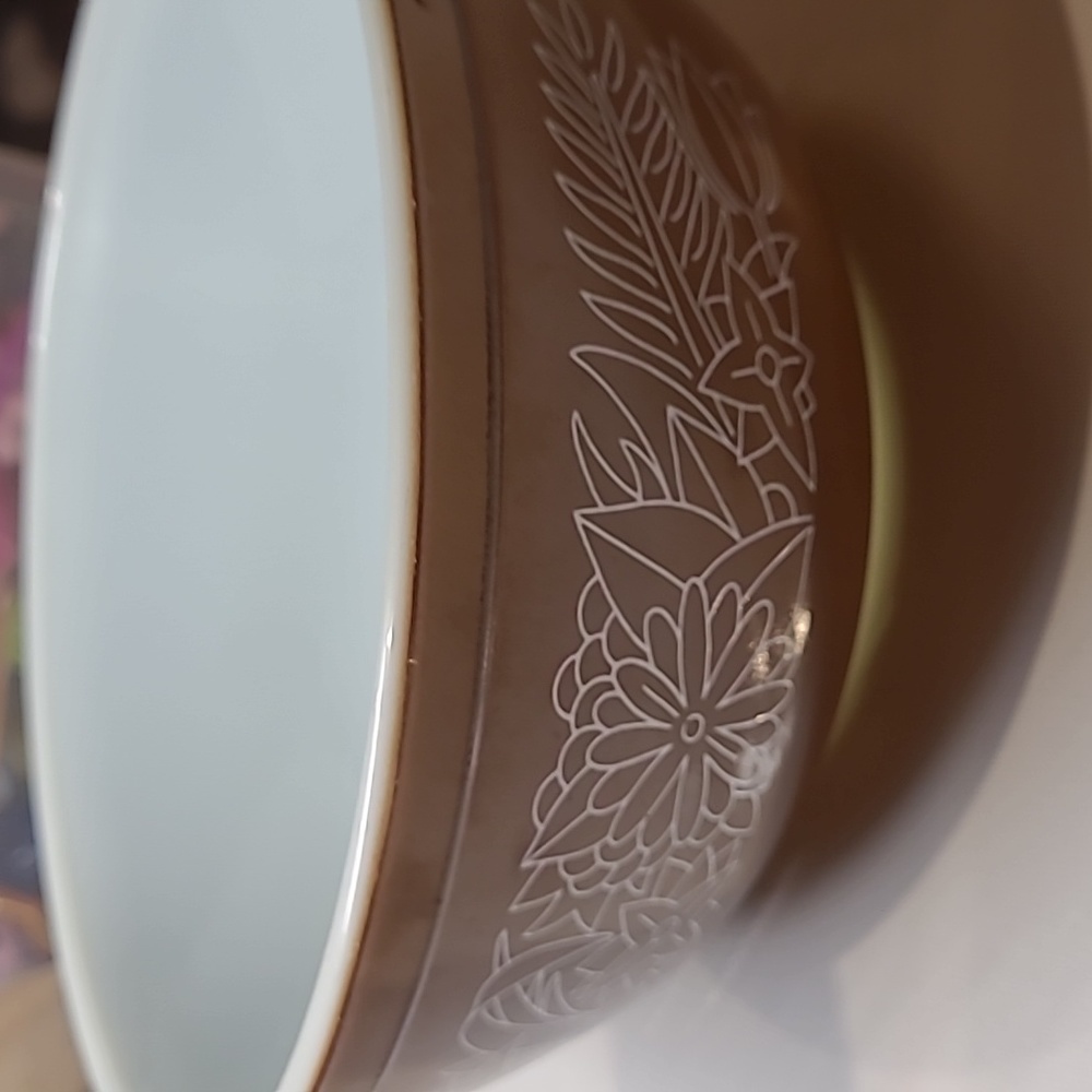 #(4)Vintage Pyrex 403-2.5qt woodland brown nesting mixing bowl - Picture 5 of 7